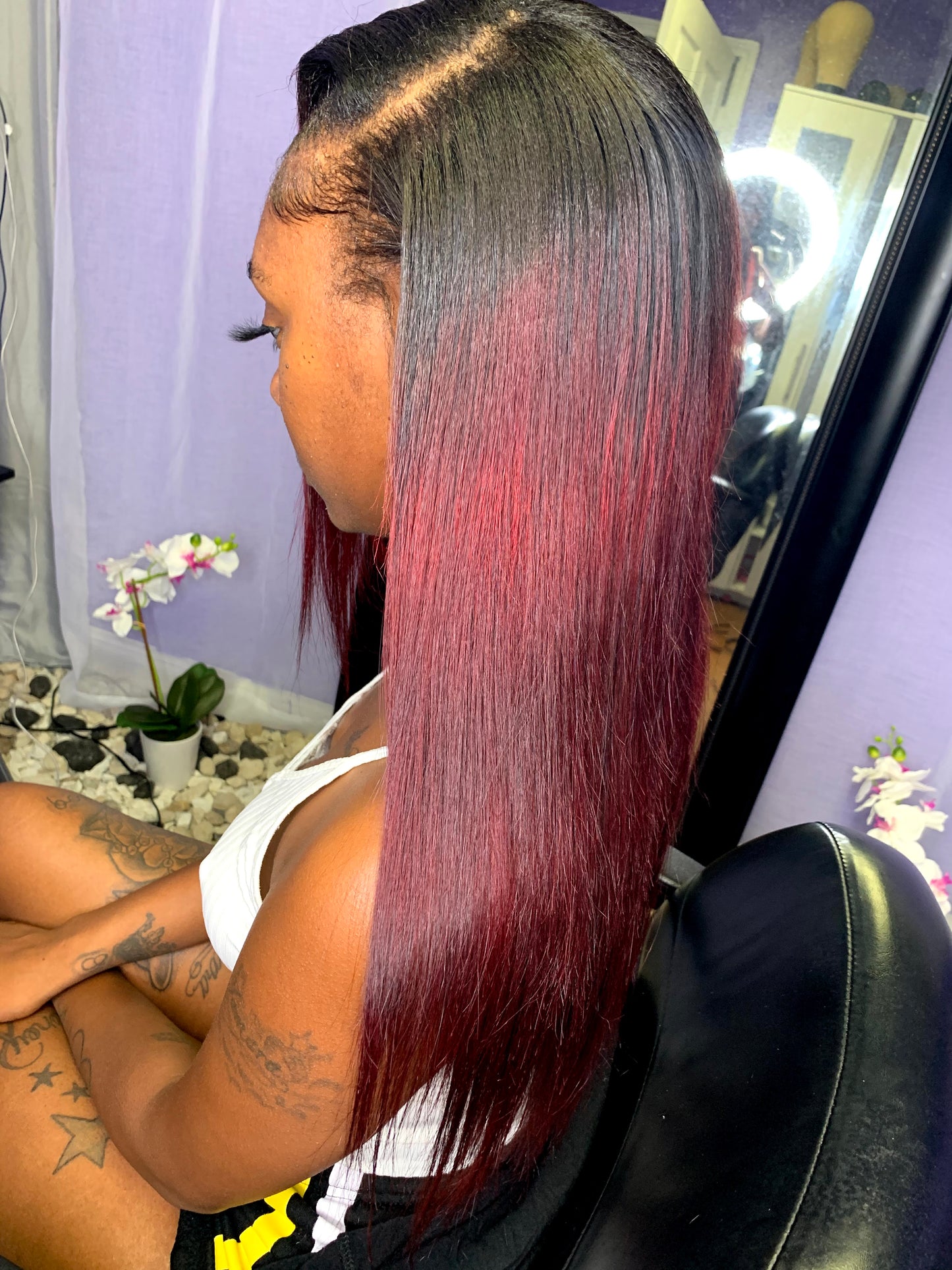 Sew in with leave out