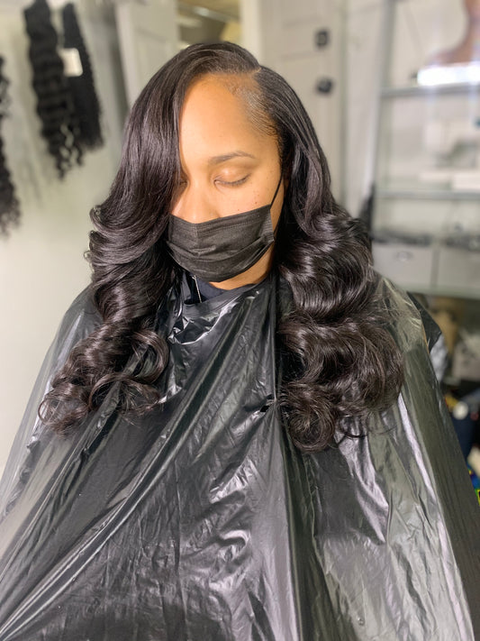 Sew in with leave out